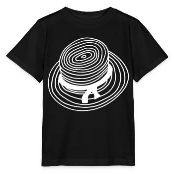 Contour du chapeau de paille - T-shirt bio MINI CREATOR Stanley/Stella Enfant - noir - Devant - Mikhail (115cm)