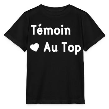 Témoin au top - T-shirt bio MINI CREATOR Stanley/Stella Enfant - noir - Devant - Mikhail (115cm)