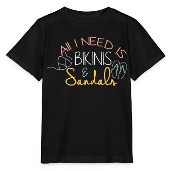 all i need is bikini and sandals - Stanley/Stella Kinder T-Shirt MINI CREATOR  - Schwarz - Vorne - Mikhail (115cm)