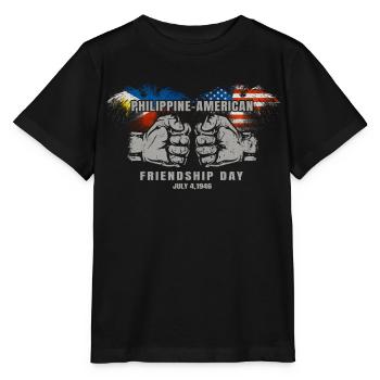 Philippinisch-amerikanischer Freundschaftstag - Stanley/Stella Kinder T-Shirt MINI CREATOR  - Schwarz - Vorne - Mikhail (115cm)