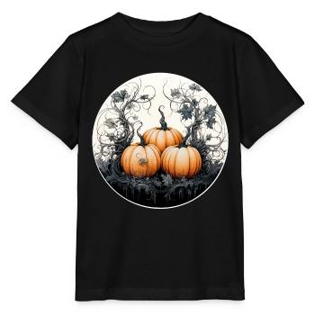 Citrouilles Halloween - T-shirt bio MINI CREATOR Stanley/Stella Enfant - noir - Devant - Mikhail (115cm)