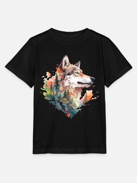 Wolf - Stanley/Stella Kinder T-Shirt MINI CREATOR - Schwarz