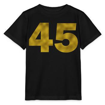 Anniversaire 45 ans - T-shirt bio MINI CREATOR Stanley/Stella Enfant - noir - Devant - Mikhail (115cm)