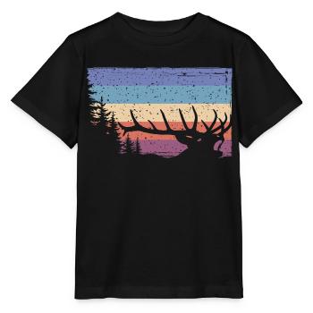 Cerf - T-shirt bio MINI CREATOR Stanley/Stella Enfant - noir - Devant - Mikhail (115cm)