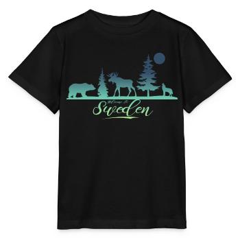 Suède Suède Viking Nordique Scandinavie Solstice d’été - T-shirt bio MINI CREATOR Stanley/Stella Enfant - noir - Devant - Mikhail (115cm)