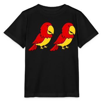Perroquet 2 - T-shirt bio MINI CREATOR Stanley/Stella Enfant - noir - Devant - Mikhail (115cm)