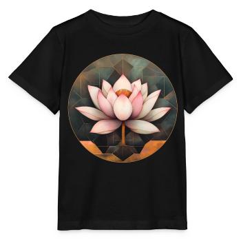 Lotusblüte - Stanley/Stella Kinder T-Shirt MINI CREATOR  - Schwarz - Vorne - Mikhail (115cm)