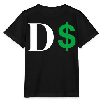 Dollar-Buchstabe - Stanley/Stella Kinder T-Shirt MINI CREATOR  - Schwarz - Vorne - Mikhail (115cm)