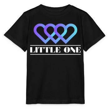 LITTLE ONE Schriftzug - Herz Drilling - Stanley/Stella Kinder T-Shirt MINI CREATOR  - Schwarz - Vorne - Mikhail (115cm)