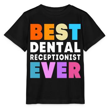 Réceptionniste Dentiste - T-shirt bio MINI CREATOR Stanley/Stella Enfant - noir - Devant - Mikhail (115cm)