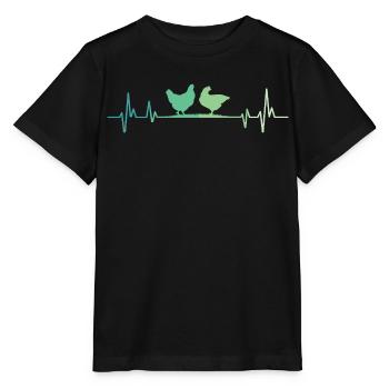 Hennenherzschlag-Hennen - Stanley/Stella Kinder T-Shirt MINI CREATOR  - Schwarz - Vorne - Mikhail (115cm)
