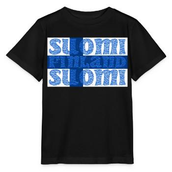 drapeau Finlande Finlande - T-shirt bio MINI CREATOR Stanley/Stella Enfant - noir - Devant - Mikhail (115cm)