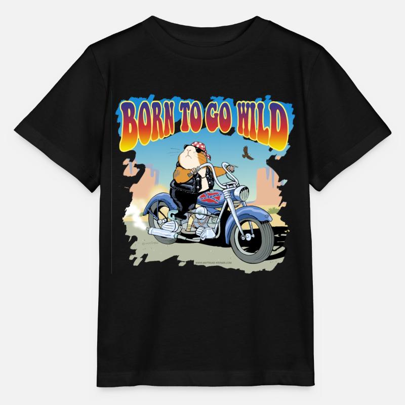 Né à aller sauvages - T-shirt bio MINI CREATOR Stanley/Stella Enfant - noir