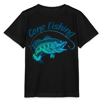 Fishing fish - Stanley/Stella MINI CREATOR Kids’ T-Shirt - black - Front - Mikhail (115cm)