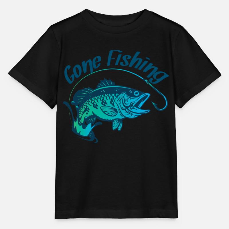 Poisson de pêche - T-shirt bio MINI CREATOR Stanley/Stella Enfant - noir