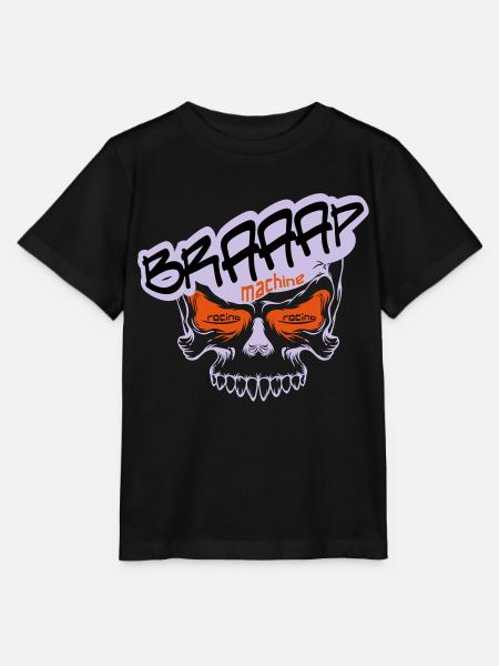 Braaap BIG Skull - Stanley/Stella Kinder T-Shirt MINI CREATOR - Schwarz
