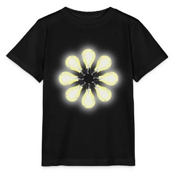 Light bulbs Electricity - Stanley/Stella MINI CREATOR Kids’ T-Shirt - black - Front - Mikhail (115cm)