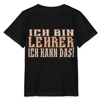 Ich bin Lehrer - Stanley/Stella Kinder T-Shirt MINI CREATOR  - Schwarz - Vorne - Mikhail (115cm)