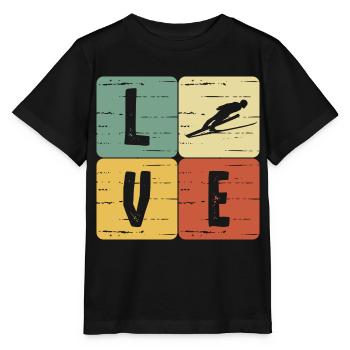 ski jumping - Stanley/Stella MINI CREATOR Kids’ T-Shirt - black - Front - Mikhail (115cm)