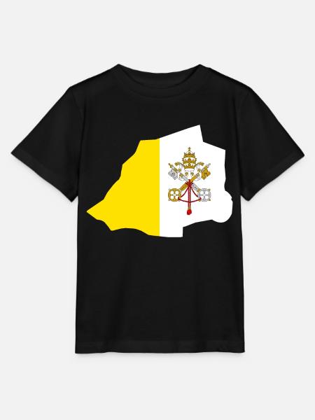 Vatikanstadt Flagge Landkarte Fahne - T-shirt MINI CREATOR barn från Stanley/Stella - svart