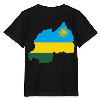 Manteau drapeau drapeau Rwanda carte - T-shirt bio MINI CREATOR Stanley/Stella Enfant - noir - Devant - Mikhail (115cm)