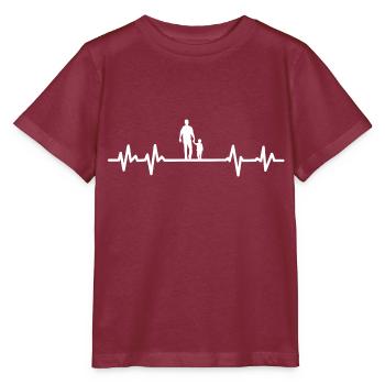 heartbeat father and son - T-shirt bio MINI CREATOR Stanley/Stella Enfant - bordeaux - Devant - Kain (125cm)