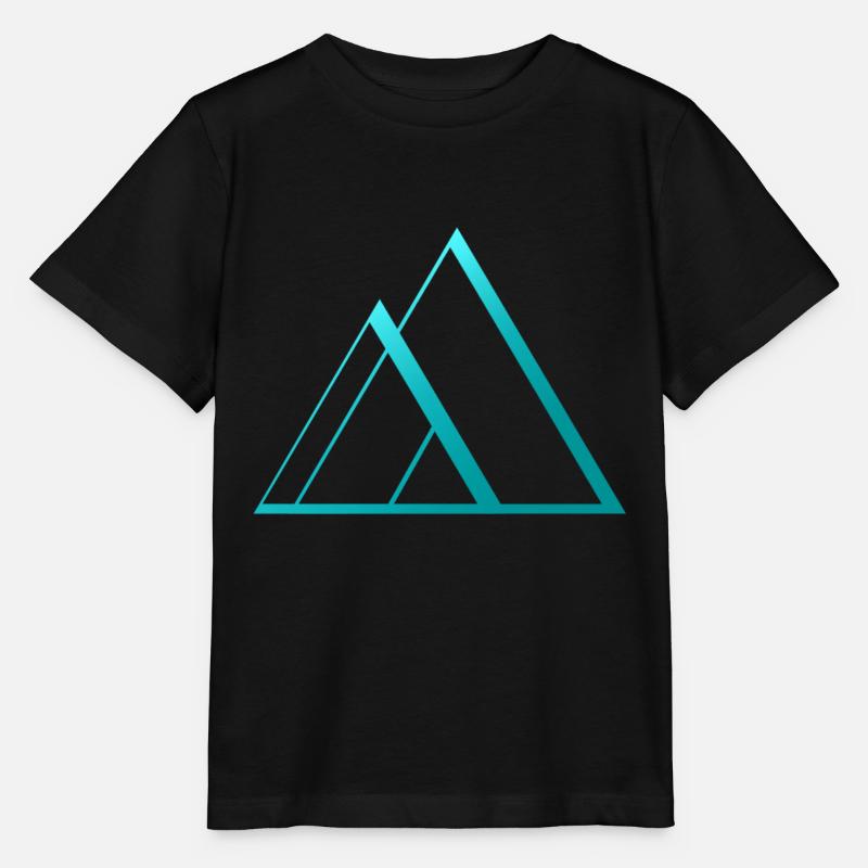 triangles pyramide bleu design - T-shirt bio MINI CREATOR Stanley/Stella Enfant - noir