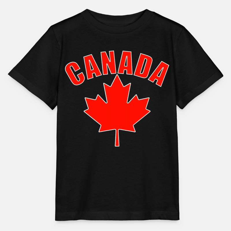 Feuille d’érable Canada - T-shirt bio MINI CREATOR Stanley/Stella Enfant - noir