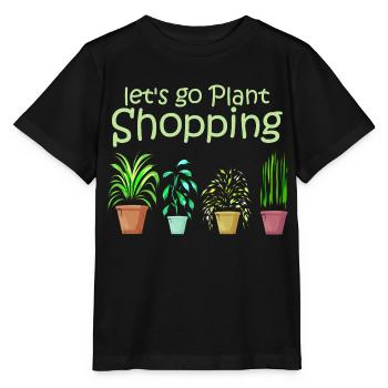 Let's go buy plants - Plant Lover - Stanley/Stella MINI CREATOR Kids’ T-Shirt - black - Front - Mikhail (115cm)