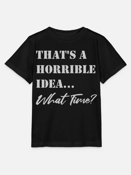 Lustiger Spruch Schreckliche Idee - Stanley/Stella Kinder T-Shirt MINI CREATOR  - Schwarz