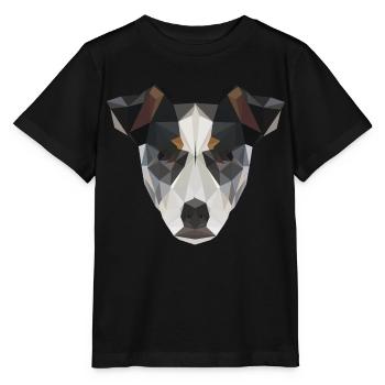 Russel Terrier - Stanley/Stella Kinder T-Shirt MINI CREATOR  - Schwarz - Vorne - Mikhail (115cm)