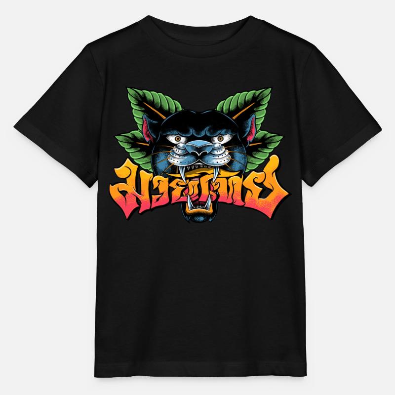 Muay Thai Boxe Panthère - T-shirt bio MINI CREATOR Stanley/Stella Enfant - noir