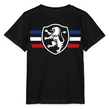 LOGO LION DESIGN BLAU WEISS ROT Frankreich - Stanley/Stella Kinder T-Shirt MINI CREATOR  - Schwarz - Vorne - Mikhail (115cm)