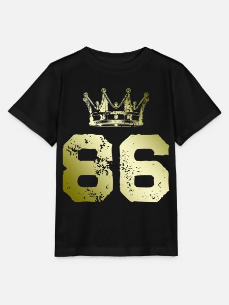 86 Zahl Krone - Stanley/Stella Kinder T-Shirt MINI CREATOR - Schwarz