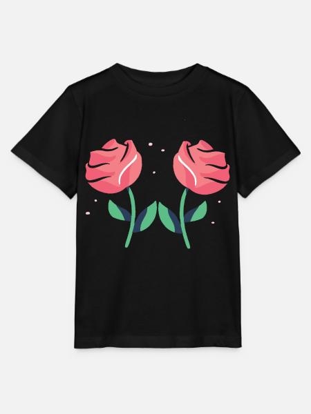 Schöne Rose - Stanley/Stella Kinder T-Shirt MINI CREATOR  - Schwarz