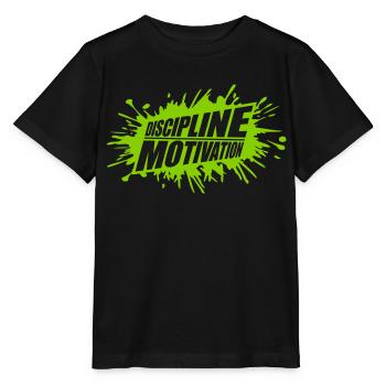discipline over motivation quote - Stanley/Stella MINI CREATOR Kids’ T-Shirt - black - Front - Mikhail (115cm)