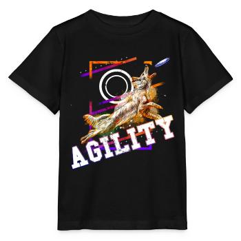 Agility Dog Sport Dog Sports Dog Training - Stanley/Stella MINI CREATOR Kids’ T-Shirt - black - Front - Mikhail (115cm)