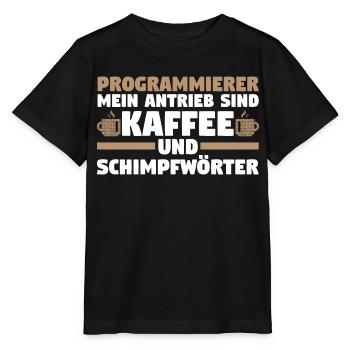 Programmieren Entwickler Coder Kaffee Programmiere - Stanley/Stella Kinder T-Shirt MINI CREATOR  - Schwarz - Vorne - Mikhail (115cm)