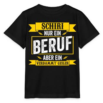 Schiri Unparteiischer Fußball Schiedsrichter - Stanley/Stella Kinder T-Shirt MINI CREATOR  - Schwarz - Vorne - Mikhail (115cm)