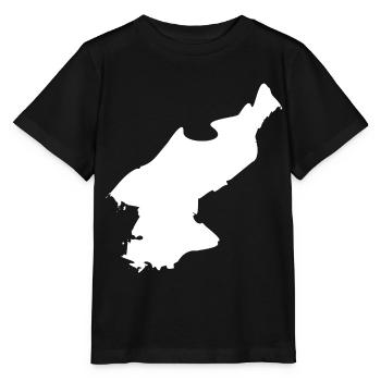Drapeau de la carte de la Corée du Nord - T-shirt bio MINI CREATOR Stanley/Stella Enfant - noir - Devant - Mikhail (115cm)