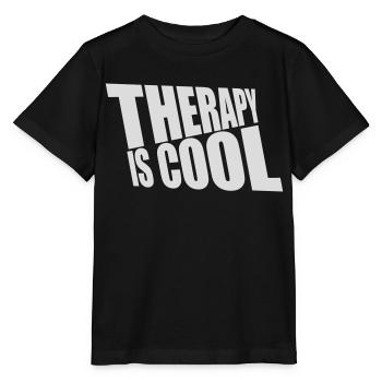 therapy is cool Quote - Stanley/Stella MINI CREATOR Kids’ T-Shirt - black - Front - Mikhail (115cm)