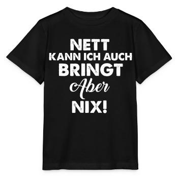 Nett Kann Ich auch - Stanley/Stella Kinder T-Shirt MINI CREATOR  - Schwarz - Vorne - Mikhail (115cm)
