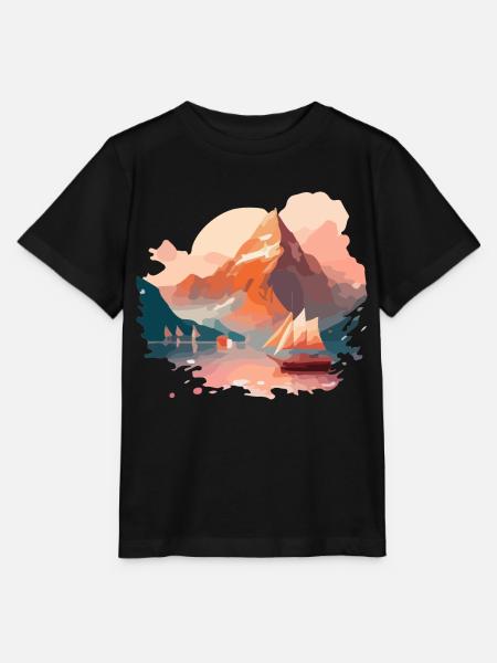 Der Fjord - Stanley/Stella Kinder T-Shirt MINI CREATOR  - Schwarz