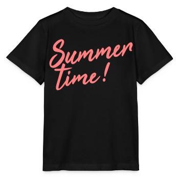 heure d'été - T-shirt bio MINI CREATOR Stanley/Stella Enfant - noir - Devant - Mikhail (115cm)