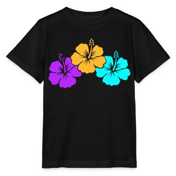 hibiscus - Stanley/Stella MINI CREATOR Kids’ T-Shirt - black - Front - Mikhail (115cm)
