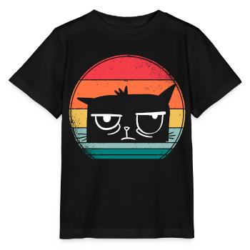 Meilleure chemise de chat jamais grincheux chat en détresse - T-shirt bio MINI CREATOR Stanley/Stella Enfant - noir - Devant - Mikhail (115cm)