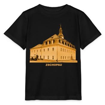 Zschopau town hall motorcycle town Saxony Ore Mountains - Stanley/Stella MINI CREATOR Kids’ T-Shirt - black - Front - Mikhail (115cm)