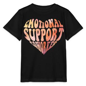 Emotional Support Coworker - Stanley/Stella MINI CREATOR Kids’ T-Shirt - black - Front - Mikhail (115cm)