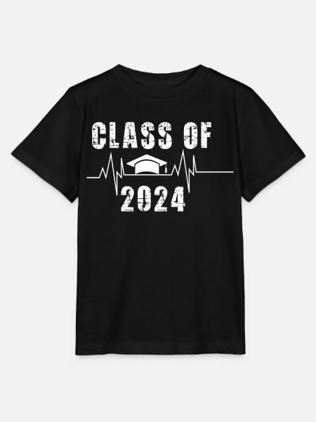 Klasse von 2024 Heartbeat - Stanley/Stella Kinder T-Shirt MINI CREATOR  - Schwarz
