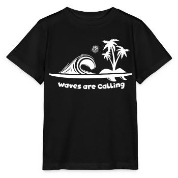 Surfing Surfboard Surfer Wassersport - Stanley/Stella Kinder T-Shirt MINI CREATOR  - Schwarz - Vorne - Mikhail (115cm)